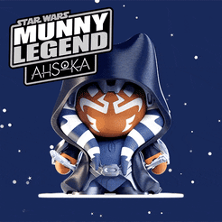 MunnySW_Ahsoka_RenderLoop_thb.gif STL file Munny Legend | Star Wars Ahsoka | Articulated Artoy Figurine・3D printable model to download