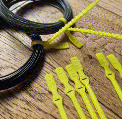 Spare-Filament-Zip-Tie-Labels.gif Файл STL Запасной филамент Многоразовые кабельные стяжки Zip с этикетками PLA TPU PETG ABS・Модель 3D-принтера для скачивания