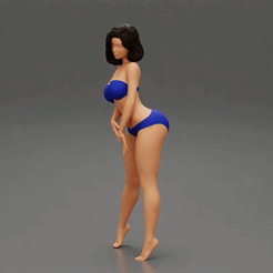 ezgif.com-gif-maker-26.gif 3D file sexy girl in bikini standing・3D print design to download