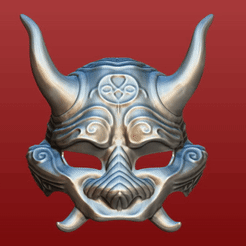 Chunari-Mask.gif Fichier STL Masque Chunari - Hannya・Plan imprimable en 3D à télécharger