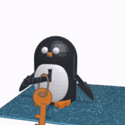 InShot_20230531_205112280.gif STL-Datei Pinguin Wand Schlüsselanhänger Schlüsselanhänger Pinguin Wand Schlüsselanhänger・3D-druckbare Vorlage zum herunterladen