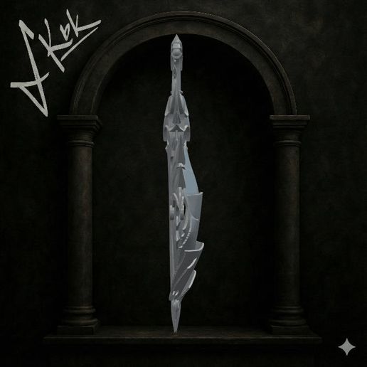 a95e80338f35f05976068eace9dff764__merged_y.gif Бронированный рыцарский шлем с мечом - 3D печать CA502