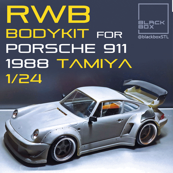 0.gif 3D file RWB BODY KIT for Porsche 1988 TAMIYA 1-24th・3D printer model to download, BlackBox