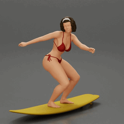 ezgif.com-gif-maker-3.gif Archivo 3D Chica sexy en traje de baño bikini montando olas a bordo・Idea de impresión 3D para descargar