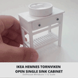 IKEA HEMNES TORNVIKEN OPEN SINGLE SINK CABINET Dollhouse Miniature 1:12 Scale STL file MINIATURE IKEA-INSPIRED HEMNES TORNVIKEN OPEN SINGLE SINK CABINET FOR 1:12 DOLLHOUSE・3D print design to download, RAIN