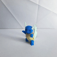 Wartortle 3D printed.gif Fichier 3D Collection Pokemon Low Poly 151・Objet imprimable en 3D à télécharger, 3D-mon