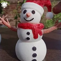 VID20221120081605_2.gif OBJ file Print In Place - Stretchy Snowman・3D printer model to download