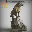 Wolf-On-The-Hill.gif Wolf On The Hill - STL -- Dog Breed/Canine Collection - Running  Pose - 3D PrintModel