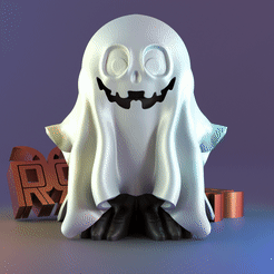 5555.gif Archivo STL Decoración espíritu Halloween GHOST 05・Modelo de impresora 3D para descargar