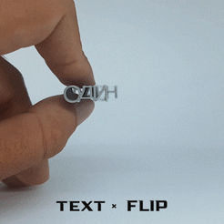 TEXT ~« FLIP Fichier STL gratuit Text Flip : Numéros 1-10 Russe・Plan à télécharger et à imprimer en 3D, master__printer