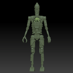 ige12.gif Star Wars The Mandalorian . IG-12 droid .3D action figure .OBJ Kenner style.