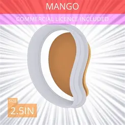 Mango~2.5in.gif Mango Cookie Cutter 2.5in / 6.4cm