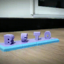 Letreros.gif 3D file Pack KIT letters A-Z personalized unique - DUAL TEXT ILLUSTRATION・Model to download and 3D print