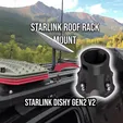 StarLinkRoofRackMountVideo-gif.gif Starlink Roof Rack Mount for Vanlife - Off-Grid Adventures | Dishy Gen2 V2 | Ready to print! | Sprinter Van & Boat Mount