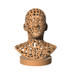 Voronoi.gif Fichier STL Sculpture de visage masculin de Voronoï・Plan pour imprimante 3D à télécharger, Khanna3D