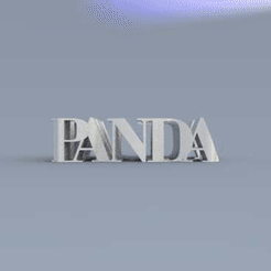 untitled.535.gif Download 3MF file FLIP TXT PANDA • Model to 3D print, HomeDecor