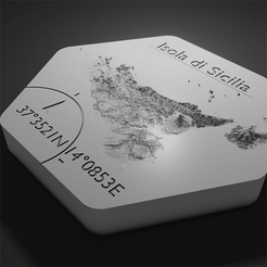 sicilia360.gif Datei STL Sizilien Insel Italien・Modell für 3D-Druck zum herunterladen