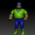 AKEEM.gif 3D file Akeem Hasbro VINTAGE WWE ACTION FIGURE・Model to download and 3D print