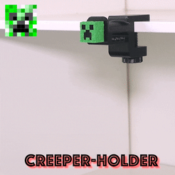 = CREEPER-HOLDER Fichier STL Creeper-holder Headphone Holder Headset stand setup minecraf creeper・Modèle pour imprimante 3D à télécharger, Blasters4masters