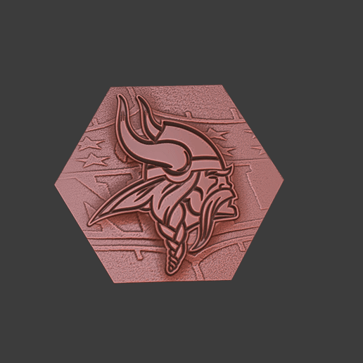 Football NFL Wall Deco vikings 3D model