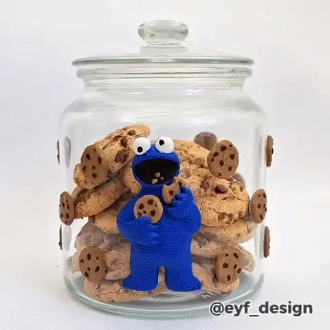GIF.gif Cookie Monster Cookie Jar