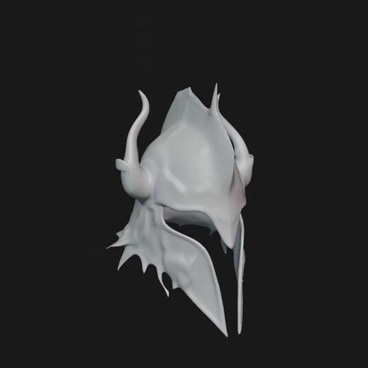 🪖 Infernal Warhorn Helmet・ STL File for 3D printing・Cults