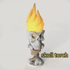 skull-torch.gif halloween skull torch