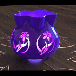 ~' a = > Li ras pe RE = SS STL-Datei Windlicht Blumen - Tealight flowers・3D-druckbare Vorlage zum herunterladen, arvylegris