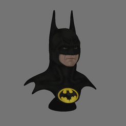 batman1989.gif STL file Batman 1989 Bust (Michael Keaton)・3D printing design to download