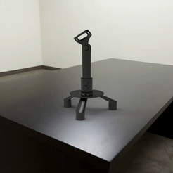 Microphone-stand-keyshot-Copy.gif 3D file Microphone Stand・3D print design to download
