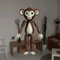 Monke.gif Articulated Monkey Toy