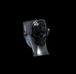 vase-pot-muerte-2.gif Archivo STL florero femme muerte 2 calavera・Objeto imprimible en 3D para descargar