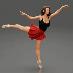 ezgif.com-gif-maker.gif Fichier 3D Belle ballerine gracieuse Pose de ballet Modèle d'impression 3D・Objet pour imprimante 3D à télécharger, 3DGeshaft