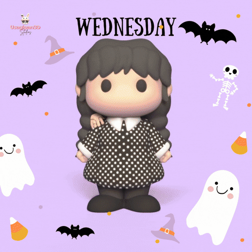 免费 3D 文件 Wednesday 🧛 ・可下载对象和 3D 打印・Cults