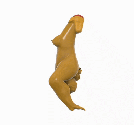 figurine Creative Dicky pussy ass riple fetish vagina toy adult sculpture table Dicky-pussy-ass-riple-02 3d print cnc - 3D model önizlemesi
