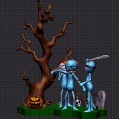meeseeks-halloween.gif STL file Mr. Meeseeks Halloween・Template to download and 3D print, HadesStudio
