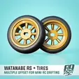 0.gif RS WATANABE FRONT/REAR WHEELS FOR MINI-Z, WLTOYS K989, K969 RC DRIFT - multioffset with tires