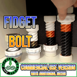 FIDGET-BOLT-COMMERCIAL.gif 3D file Commercial Version - Fidget Bolt with Keychain Hole・Model to download and 3D print
