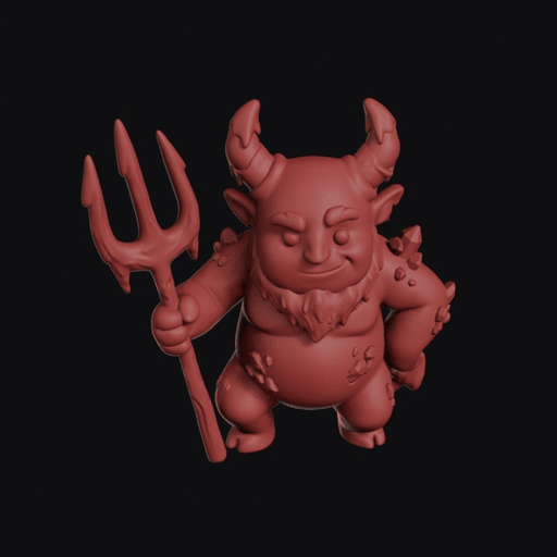 Trident Demon With Fur Mantle