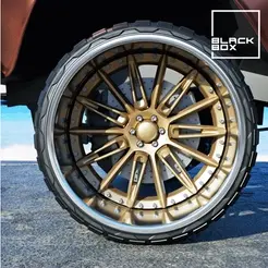 0.gif 3D-Datei Bullet Offroad Wheel set with 2 low profile tires・3D-druckbare Vorlage zum herunterladen, BlackBox