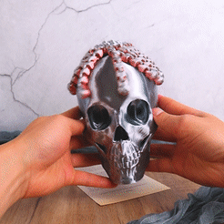 last.gif Fichier 3D Crâne d'épouvante - Aucun modèle de soutien・Modèle à imprimer en 3D à télécharger, HaeSea