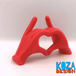 heart-hands-phone-stand-and-picture-frame.gif STL file Heart Hands Phone Holder and Picture Frame・3D printer design to download