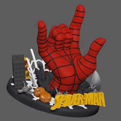 Untitled2.gif 3D file SPIDERMAN COMICS HAND PS4 PS5 CONTROLLER HOLDER ANIME CHARACTER 3D PRINT・3D print design to download