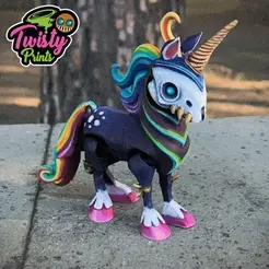 Unicorn_Twisty.gif 🦄Articulated Spooky Unicorn🦄