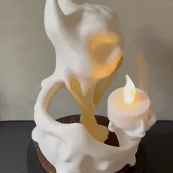 optimized_gif.gif Free STL file Halloween Wax-Bat tealight candle stand・Template to download and 3D print