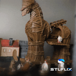 TROJAN-1.gif Fichier 3D Diorama du cheval de Troie・Idée pour impression 3D à télécharger, STLFLIX
