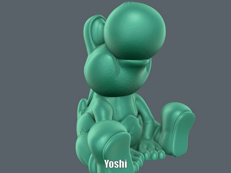 Yoshi.gif STL-Datei Yoshi (Einfacher Druck ohne Unterstützung) herunterladen • 3D-druckbares Modell, Alsamen