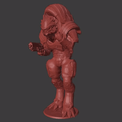 Urdnot-Wrex.gif Download STL file Mass Effect Urdnot Wrex Statue • 3D printing object, Tronic3100