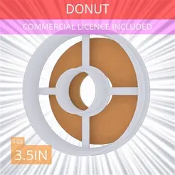 Donut~3.5in.gif Donut Cookie Cutter 3.5in / 8.9cm