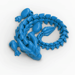 GIF.gif STL file ARTICULATED DRAGON 05.1 120% Bigger・Design to download and 3D print